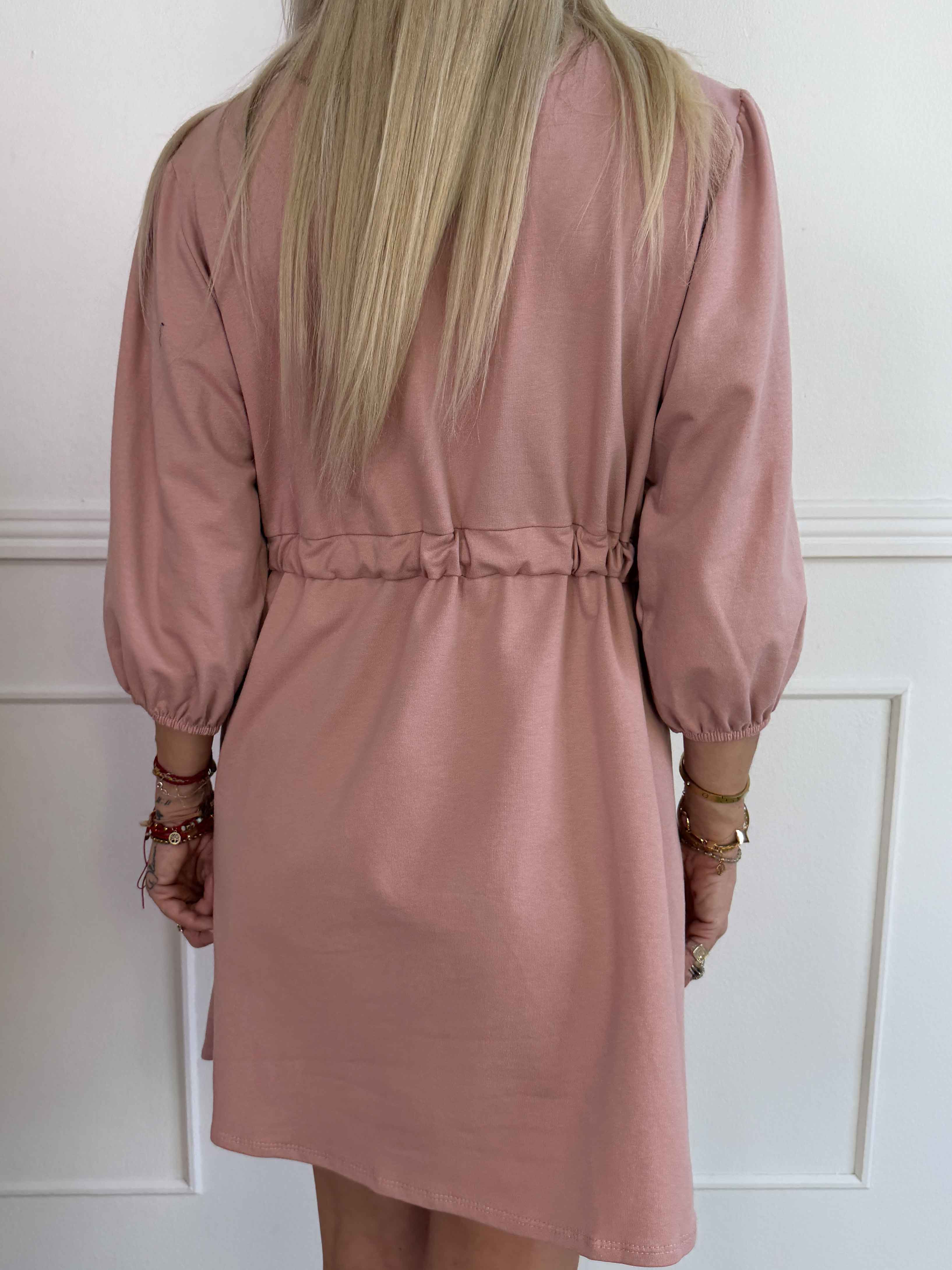 Skyler - Joggingkjole i bomuld med bånd i taljen